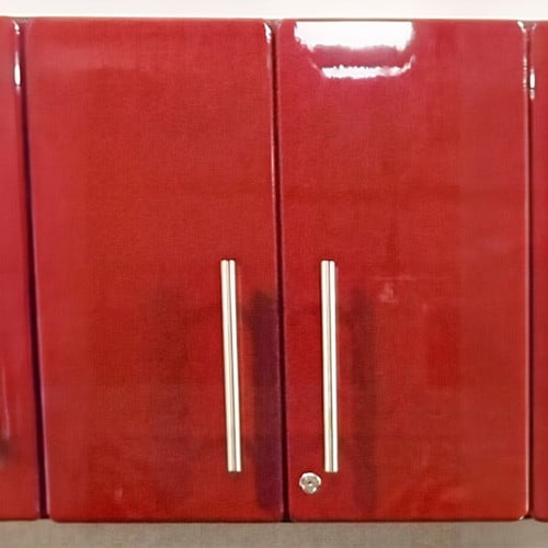 Red Modular 2-Door Garage Wall Cabinet