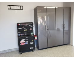Graphite Grey Metallic MDF 2-Pc Tall Garage Closets