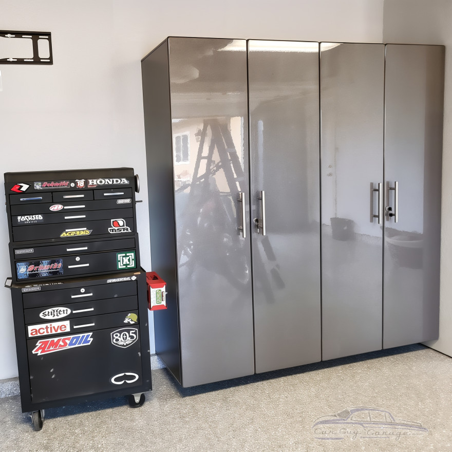 Grey Modular 2 Piece Garage Storage Closets Grey Modular 2 Piece Garage Storage Closets
