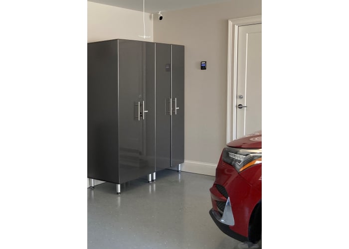 Graphite Grey Metallic MDF 2-Pc Tall Garage Closets