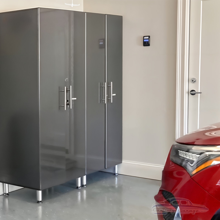 Grey Modular 2 Piece Garage Storage Closets Grey Modular 2 Piece Garage Storage Closets