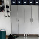 Silver Modular 2 Piece Garage Storage Closets Silver Modular 2 Piece Garage Storage Closets