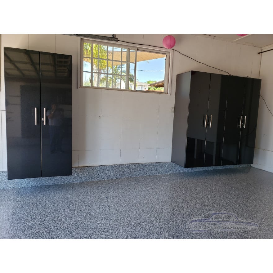 Black Modular 3 Piece Garage Storage Closets Black Modular 3 Piece Garage Storage Closets