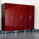 Red Modular 3 Piece Garage Storage Closets Red Modular 3 Piece Garage Storage Closets