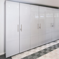 Silver Modular 3 Piece Garage Storage Closets