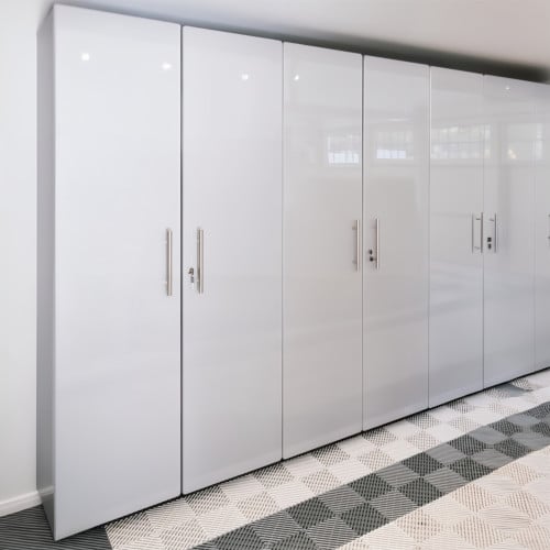Silver Modular 3 Piece Garage Storage Closets