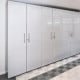 Silver Modular 3 Piece Garage Storage Closets Silver Modular 3 Piece Garage Storage Closets