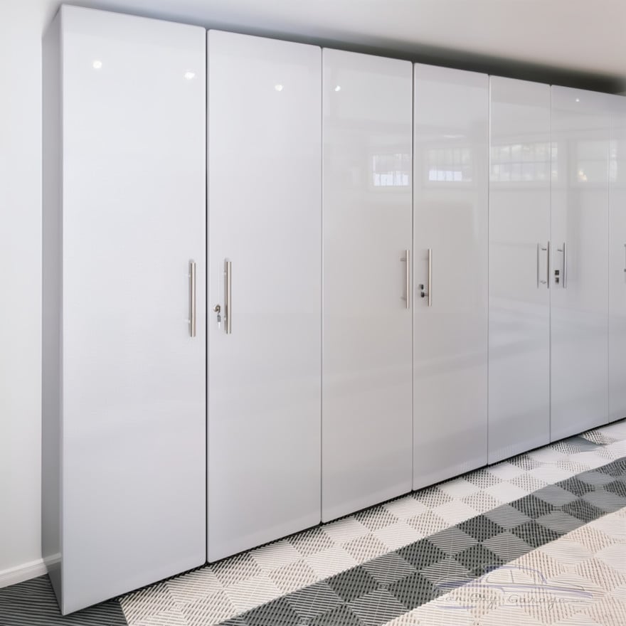Silver Modular 3 Piece Garage Storage Closets Silver Modular 3 Piece Garage Storage Closets