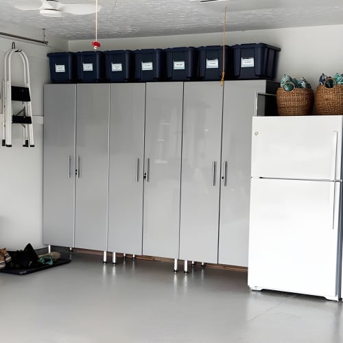 Silver Modular 3 Piece Garage Storage Closets
