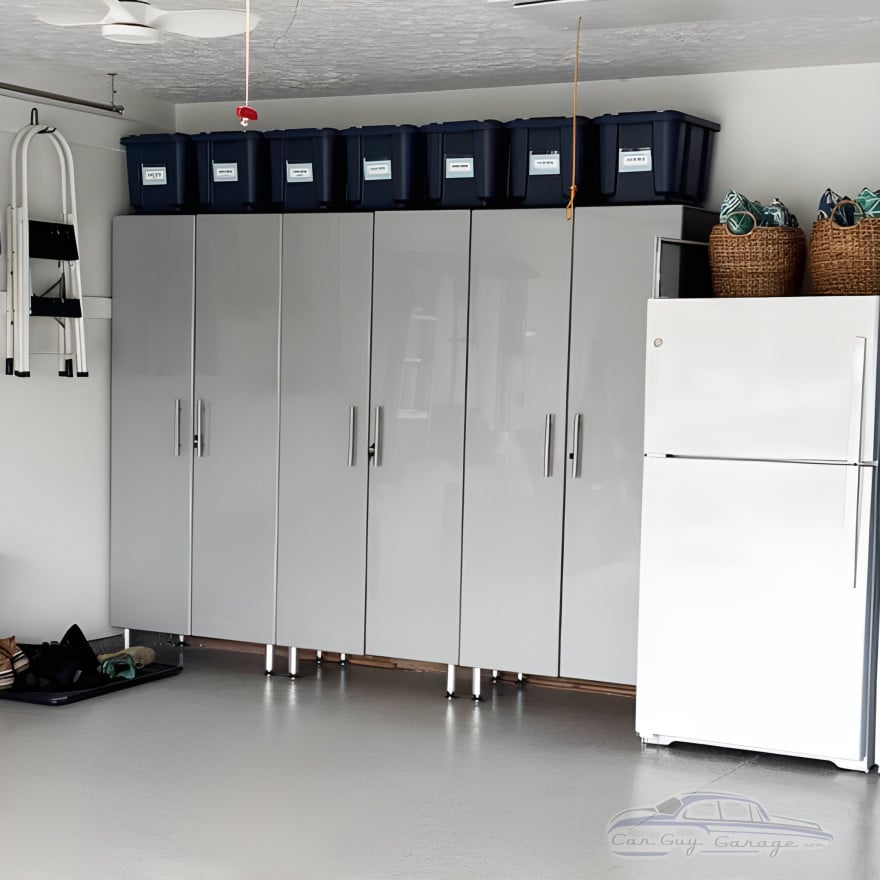 Silver Modular 3 Piece Garage Storage Closets Silver Modular 3 Piece Garage Storage Closets