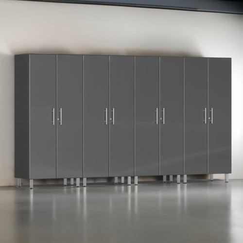 Grey Modular 4 Piece Garage Storage Closets
