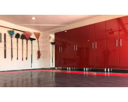 Ruby Red Wood 4-Pc Tall Garage Closets
