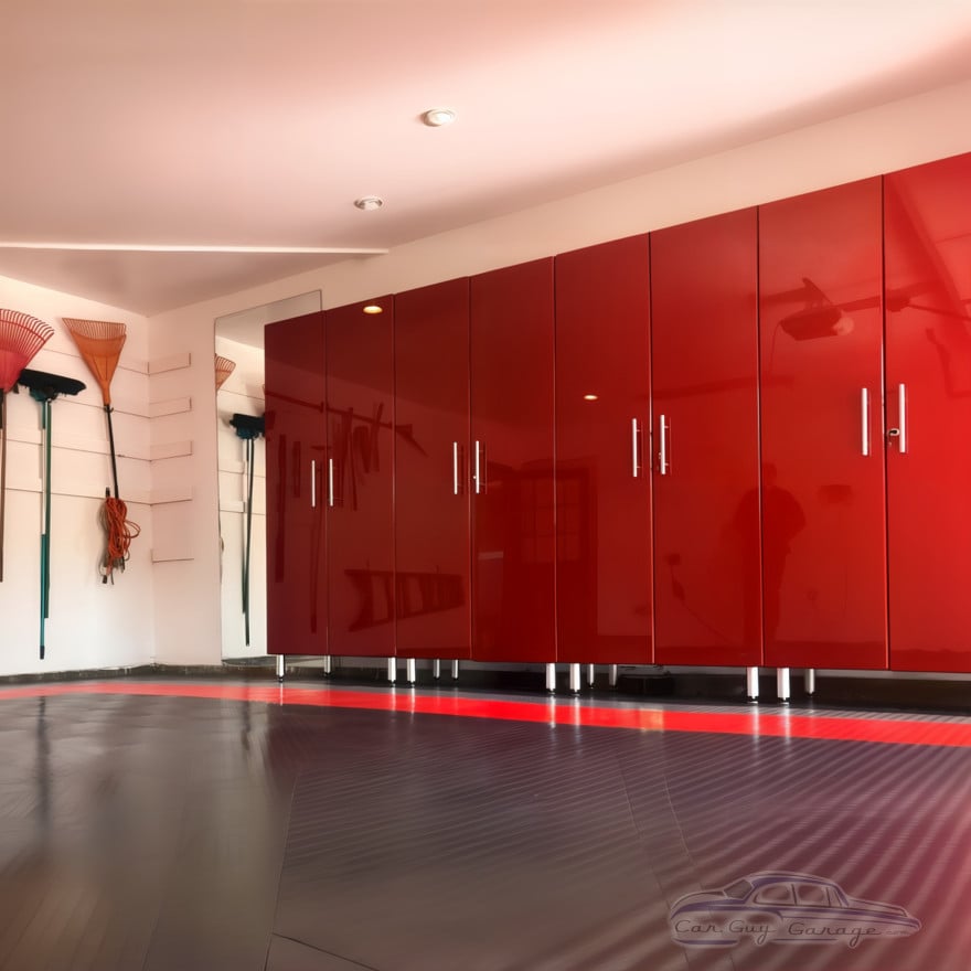 Red Modular 4 Piece Garage Storage Closets Red Modular 4 Piece Garage Storage Closets
