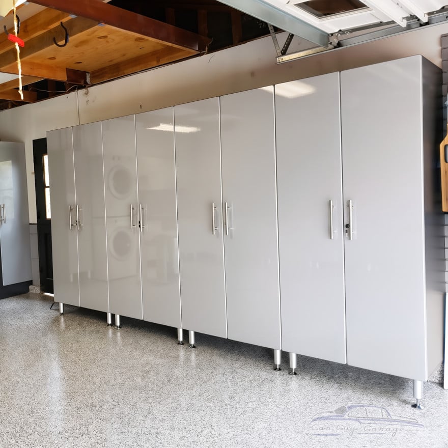 Silver Modular 4 Piece Garage Storage Closets Silver Modular 4 Piece Garage Storage Closets