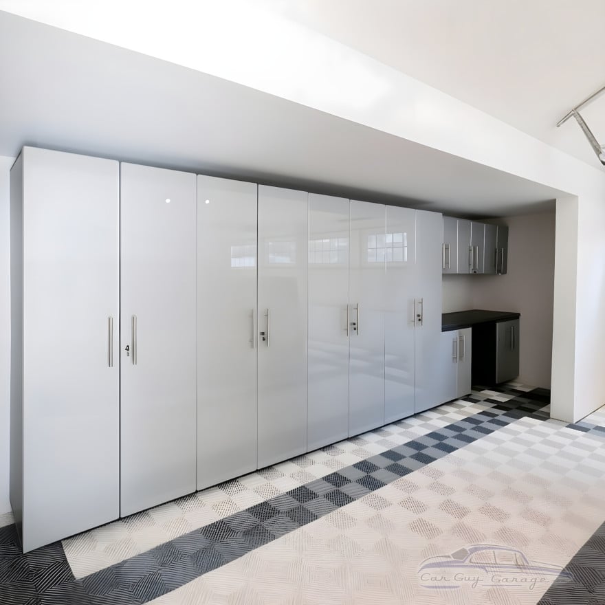 Silver Modular 4 Piece Garage Storage Closets Silver Modular 4 Piece Garage Storage Closets