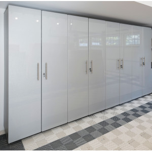 Silver Modular 4 Piece Garage Storage Closets