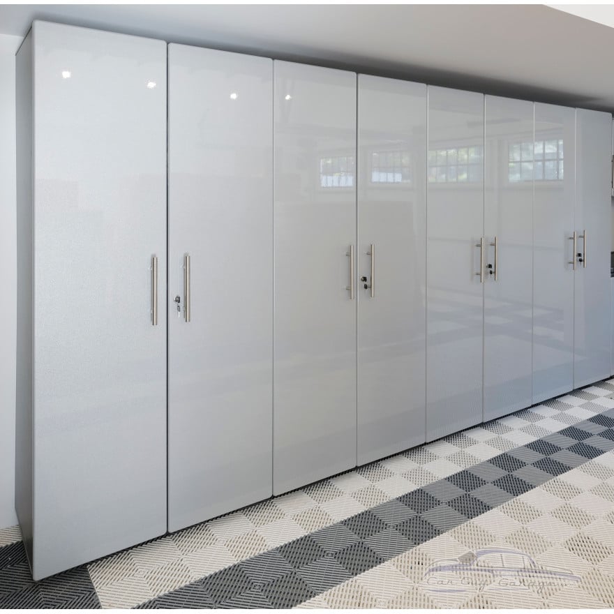 Silver Modular 4 Piece Garage Storage Closets Silver Modular 4 Piece Garage Storage Closets