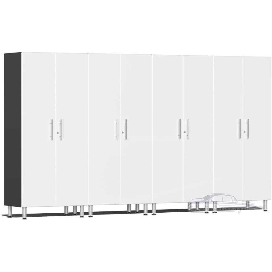 White Modular 4 Piece Garage Storage Closets White Modular 4 Piece Garage Storage Closets