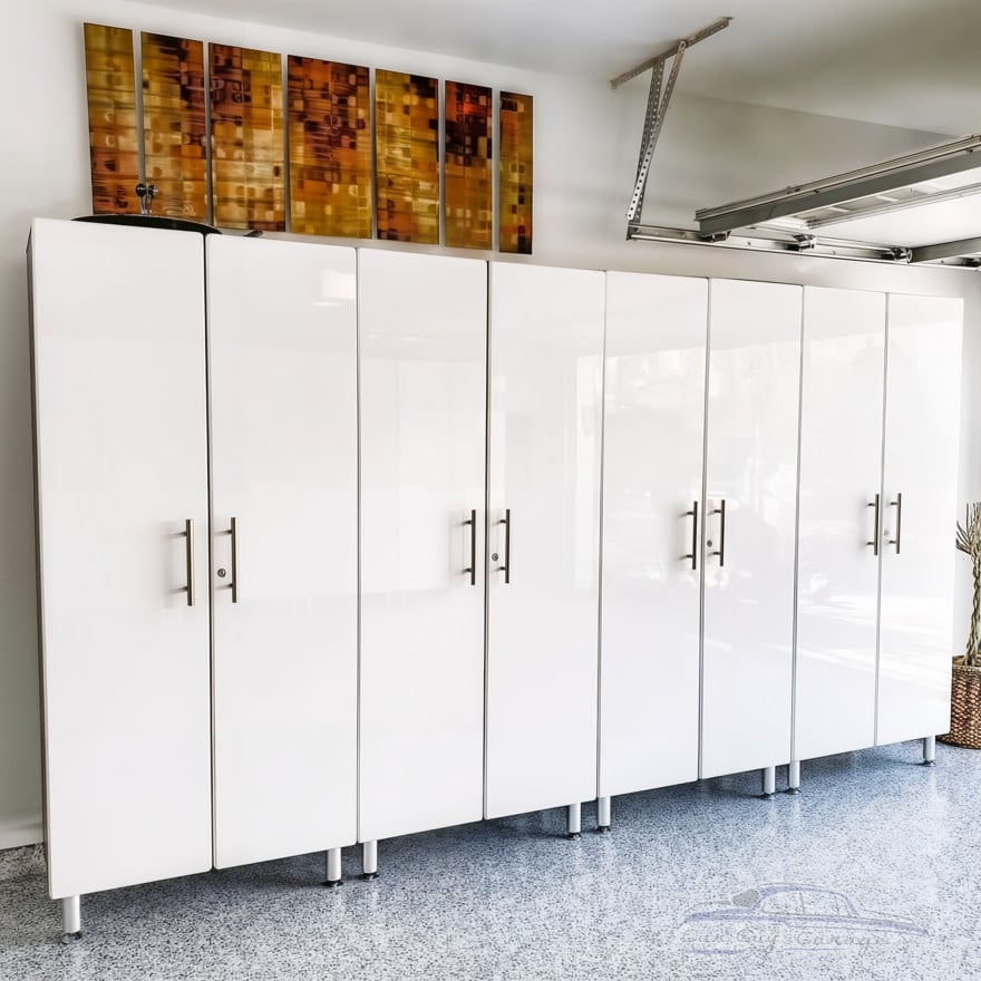 White Modular 4 Piece Garage Storage Closets White Modular 4 Piece Garage Storage Closets