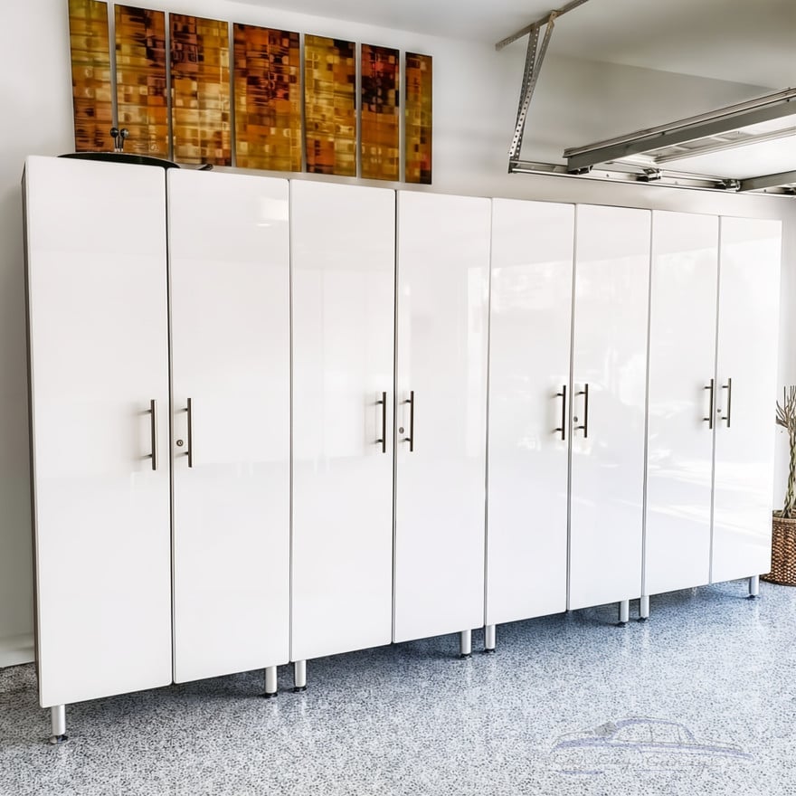 White Modular 4 Piece Garage Storage Closets White Modular 4 Piece Garage Storage Closets