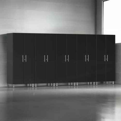 Black Modular 5 Piece Garage Storage Closets