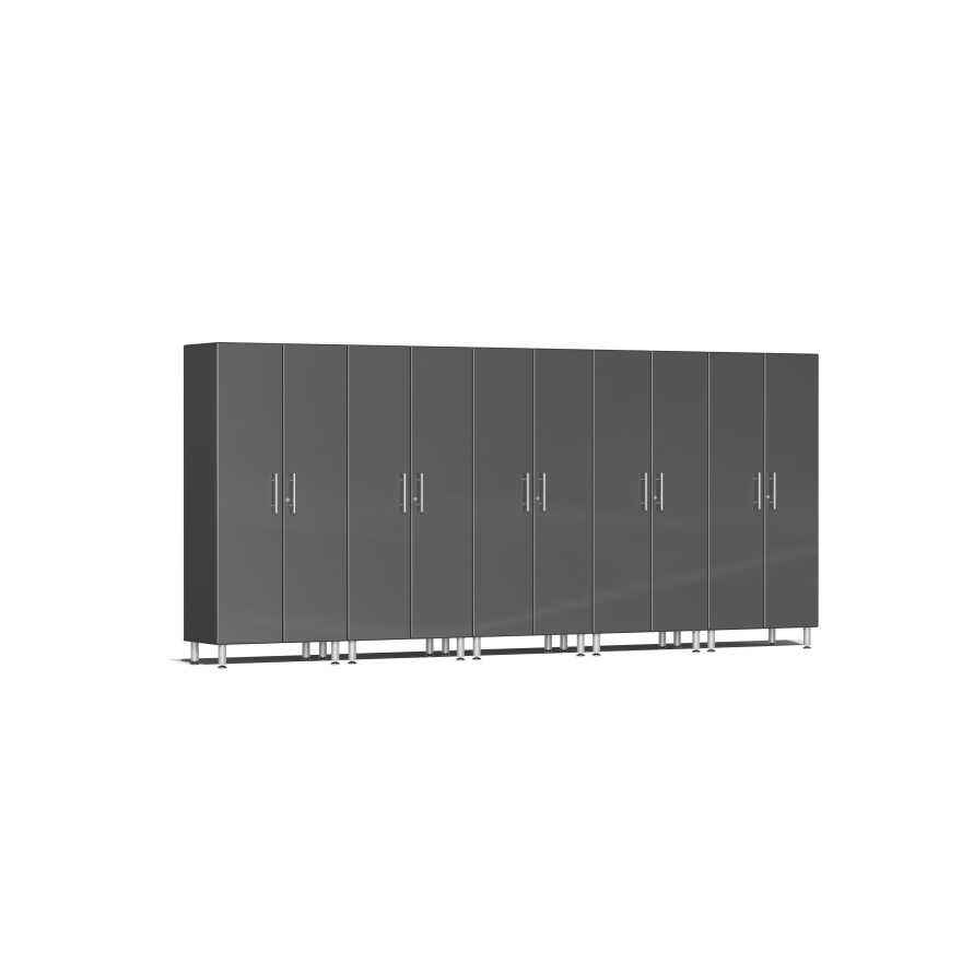 Grey Modular 5 Piece Garage Storage Closets Grey Modular 5 Piece Garage Storage Closets