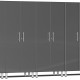 Grey Modular 5-Piece Tall Locking Garage Cabinets