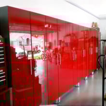 Ulti-mate Garage Cabinets in Ruby Red