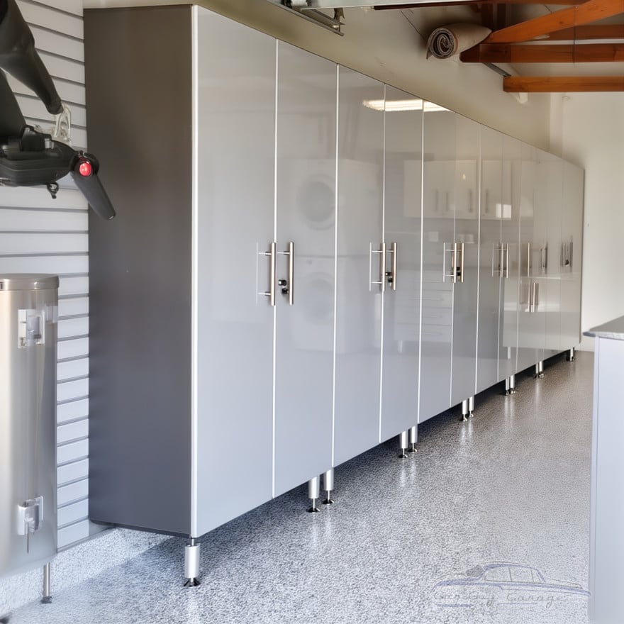 Silver Modular 6 Piece Garage Storage Closets Silver Modular 6 Piece Garage Storage Closets