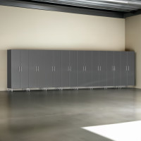 Grey Modular 8-Piece Tall Garage Storage Cabinet Set