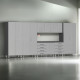 Silver Modular 10 Piece Garage Cabinet Kit with Recessed Worktop Silver Modular 10 Piece Garage Cabinet Kit with Recessed Worktop