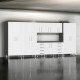 White Modular 10 Piece Garage Cabinet Kit with Recessed Worktop White Modular 10 Piece Garage Cabinet Kit with Recessed Worktop