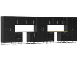 Black Modular 15 Piece Kit with Dual Workstation