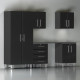 Black Modular 6 Piece Garage Cabinet Kit with Workstation Black Modular 6 Piece Garage Cabinet Kit with Workstation