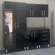Black Modular 5-Piece Garage Cabinet Set with Tall Cabinet