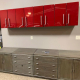 Red Modular 4 Piece Wall Cabinet Kit