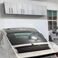 Silver Modular 4-Piece Locking Garage Wall Cabinet Set, Soft-Close