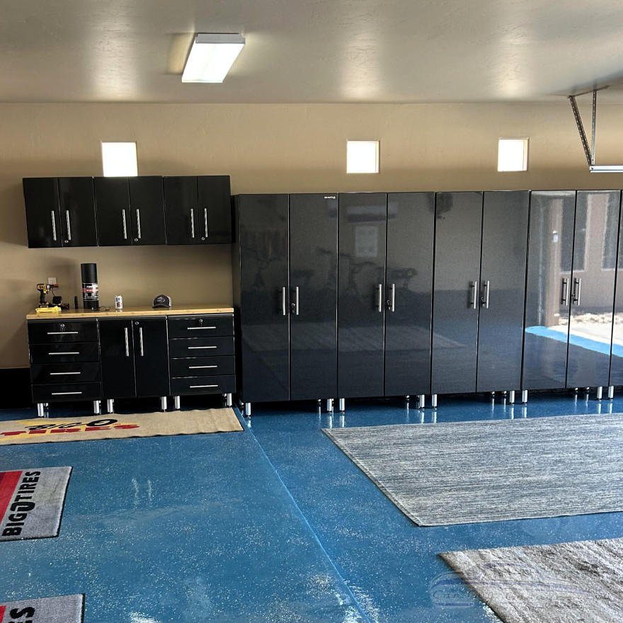 Black Modular Ulti-Mate 11-Piece Garage Cabinet Set with Workbench