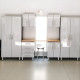 Silver Modular 7-Piece Garage Cabinets with Workbench