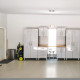 Silver Modular 7 Piece Garage Cabinet Kit with Workstation Silver Modular 7 Piece Garage Cabinet Kit with Workstation