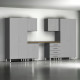Silver Modular 7 Piece Garage Cabinet Kit with Workstation Silver Modular 7 Piece Garage Cabinet Kit with Workstation