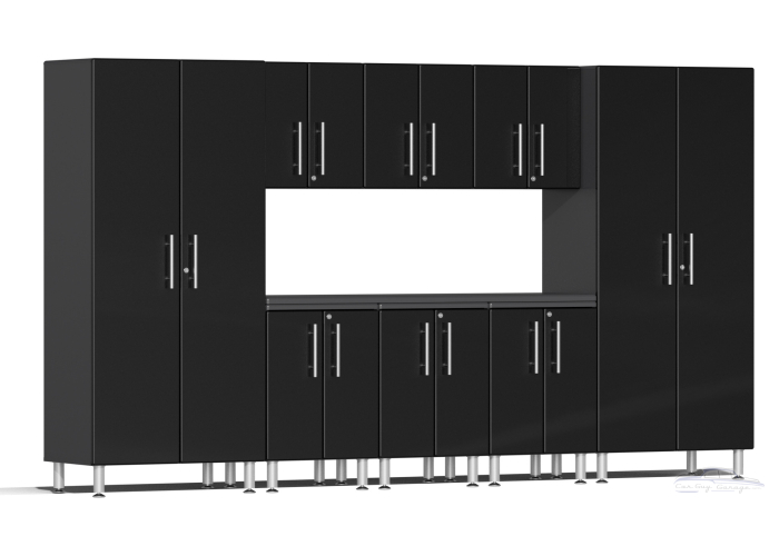 Black Modular 9 Piece Kit with Worktop
