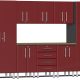 Red Modular 9 Piece Kit with Worktop