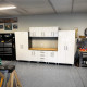White Modular 9 Piece Garage Cabinet Kit with Worktop White Modular 9 Piece Garage Cabinet Kit with Worktop