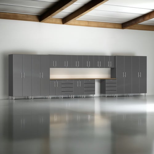 Grey Modular 17 Piece Garage Super-System