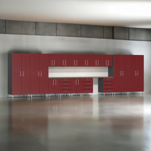 Red Modular 17 Piece Garage Super-System