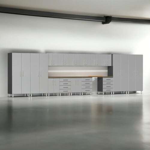 Silver Modular 17 Piece Garage Super-System