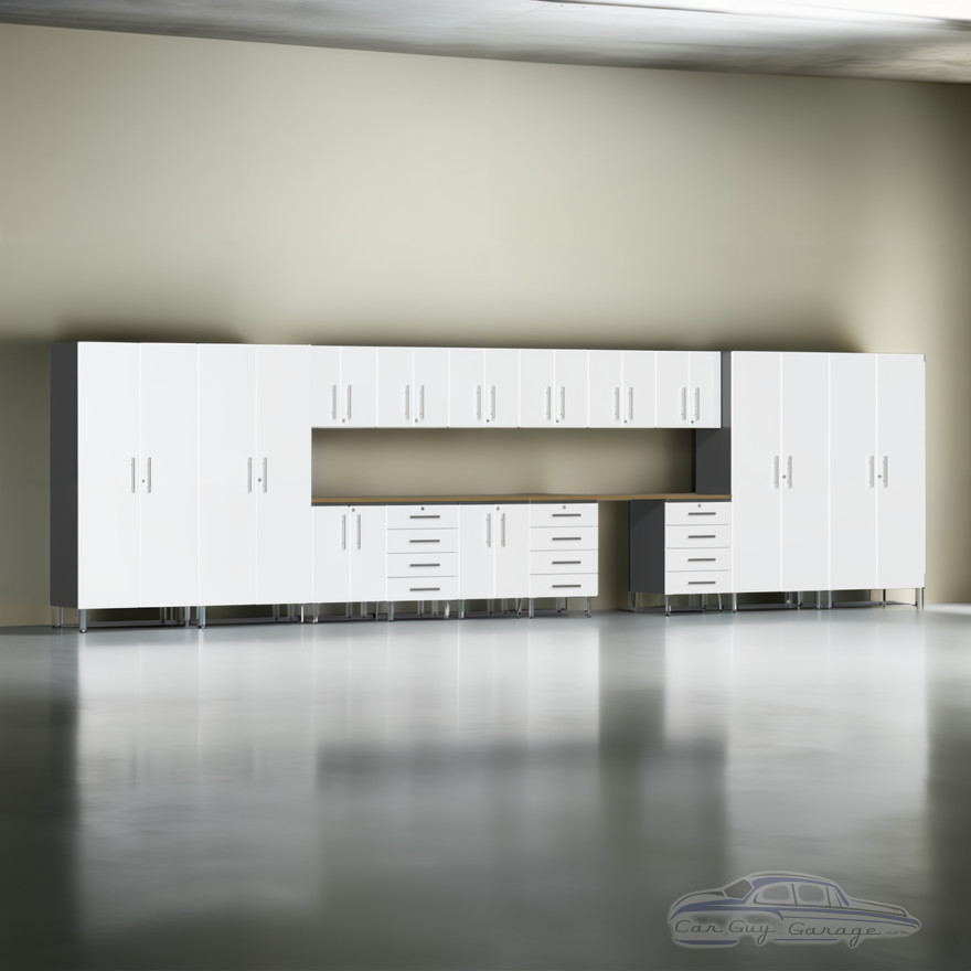 White Modular 17 Piece Garage Super-System White Modular 17 Piece Garage Super-System