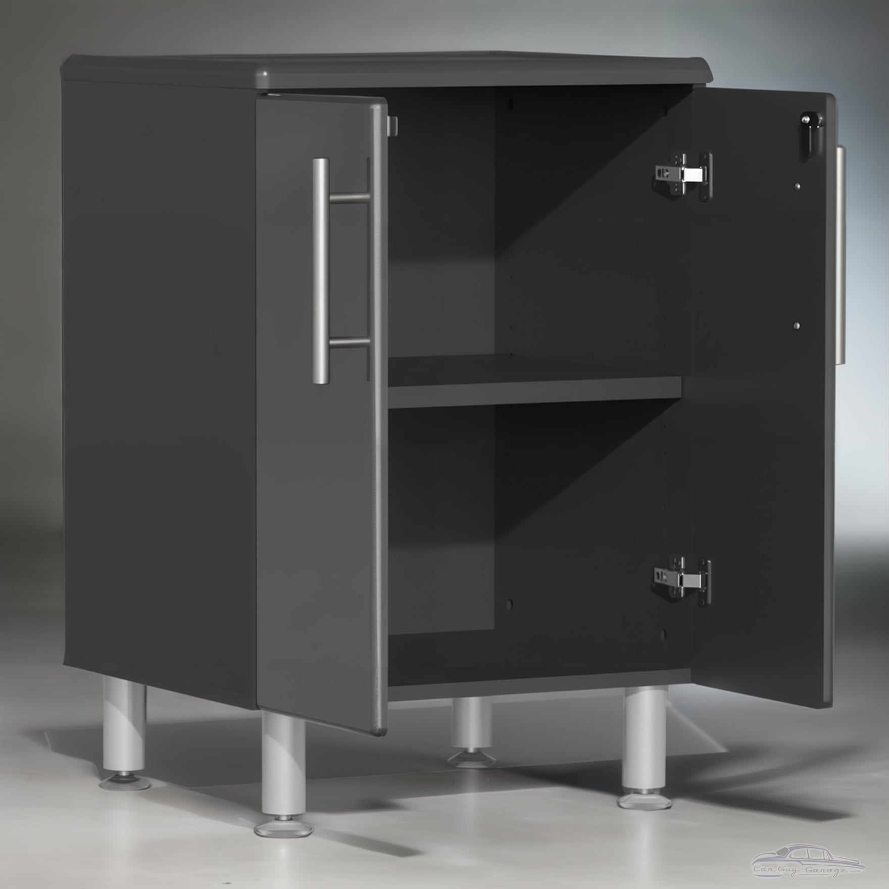 Grey Modular 7 Piece Kit with Bamboo Worktop for Garage