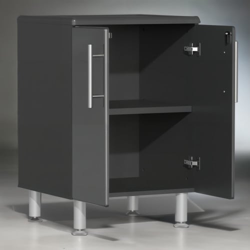 Grey Modular 2-Door Locking Base Garage Cabinet